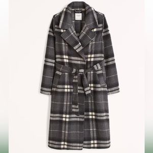 Wool-Blend Belted Blanket Coat